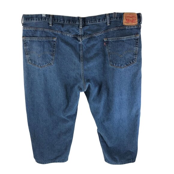 Levis Mens Jeans 550 Relaxed Fit Medium Wash 54x29 HEMMED Measures 52x25 - Picture 2 of 5